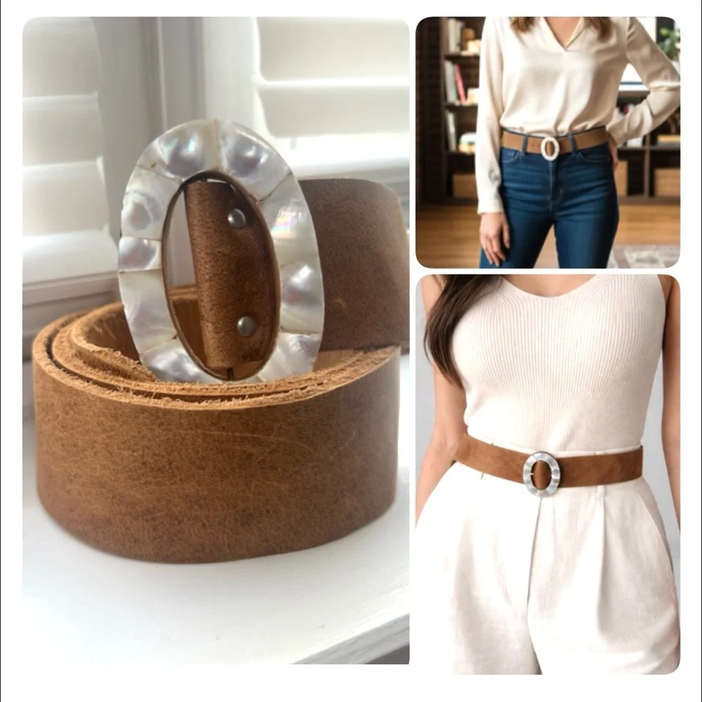 Women’s Chic Brown Leather‎ Indie Bohemian Belt